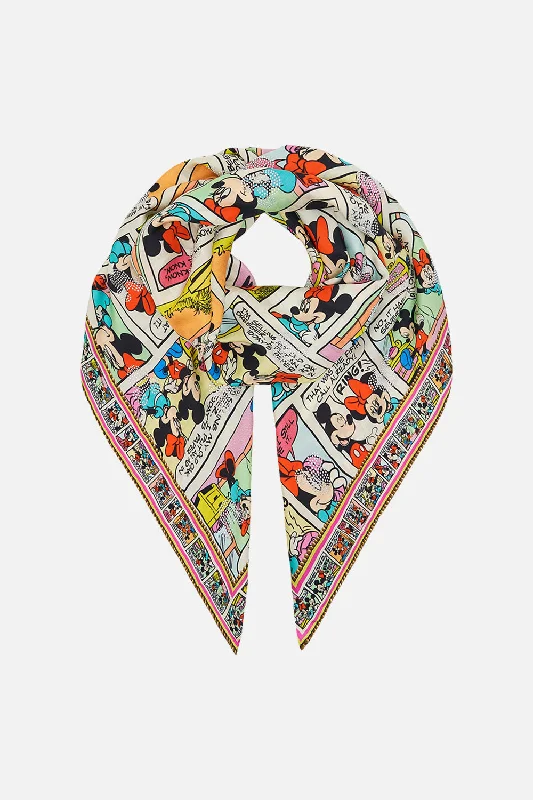 Fantastic Deals LARGE SQUARE SCARF A TRIP DOWN THE COMIC STRIP