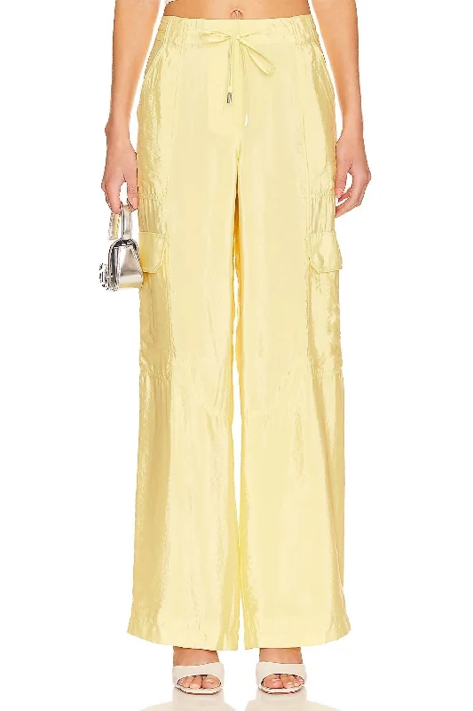 Don't Wait Aurora Parachute Utility Pant In Sulfur
