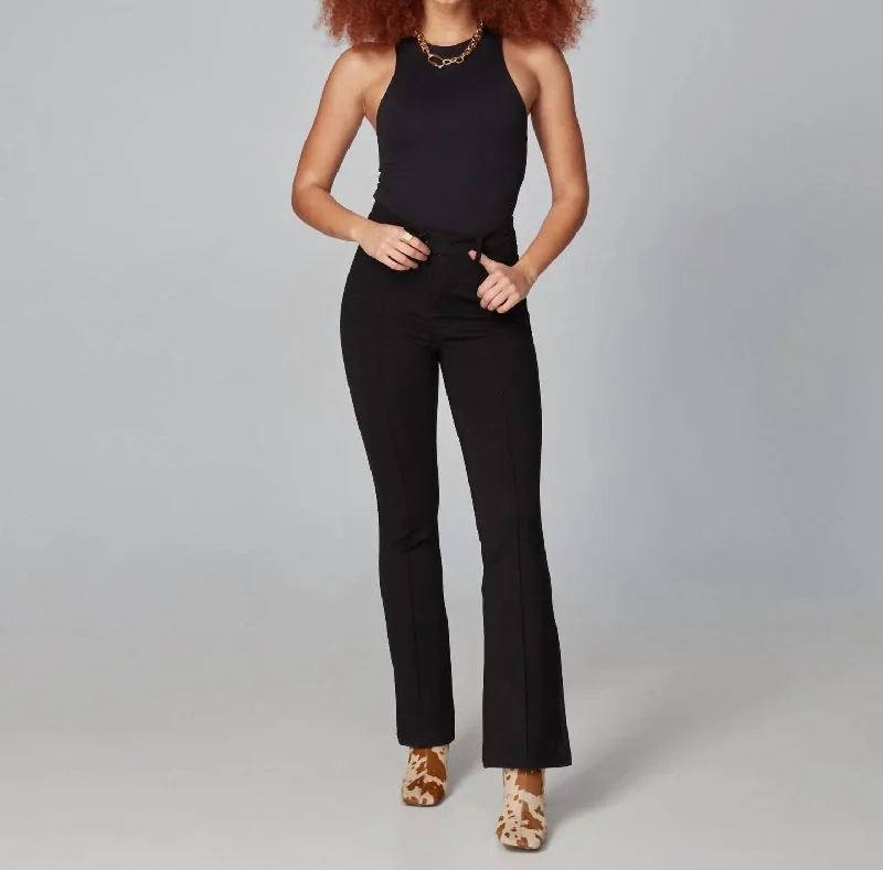 Fantastic Deals Azure High Rise Flare Ponte Pant In Black