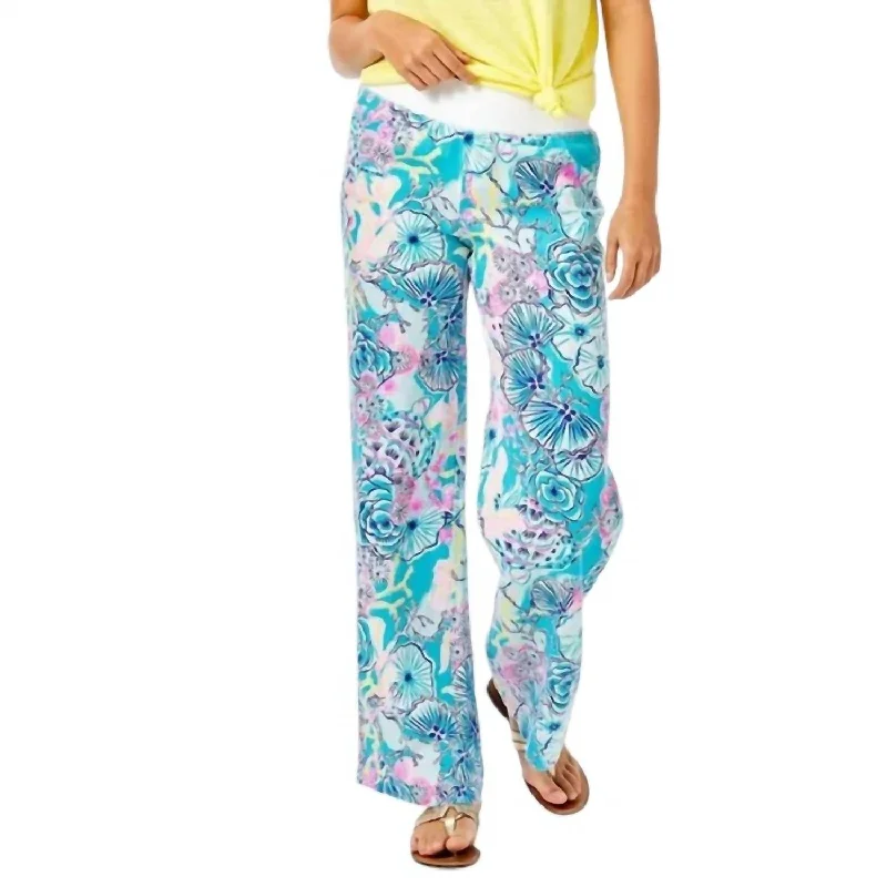 Great Deals Beach Palazzo Pant In Bali Blue