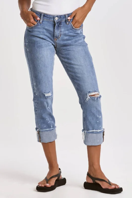 TIME-Limited Offer Blaire High Rise Cuffed Slim Straight Jean In Star Valley