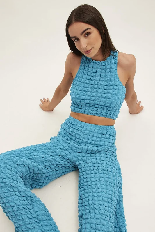 Inventory Reduction Blue Crop Top