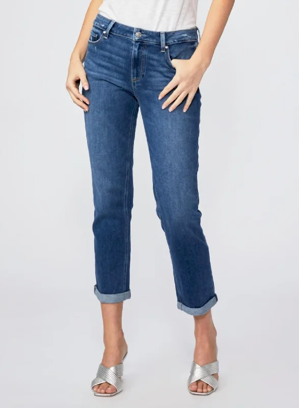 New Arrival Brigitte Mid-Rise Slim Boyfriend Denim Jeans In Eiffel