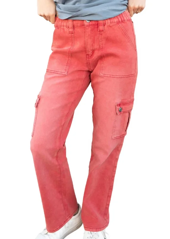 Crazy Deals Cal Jeans In Mineral Red