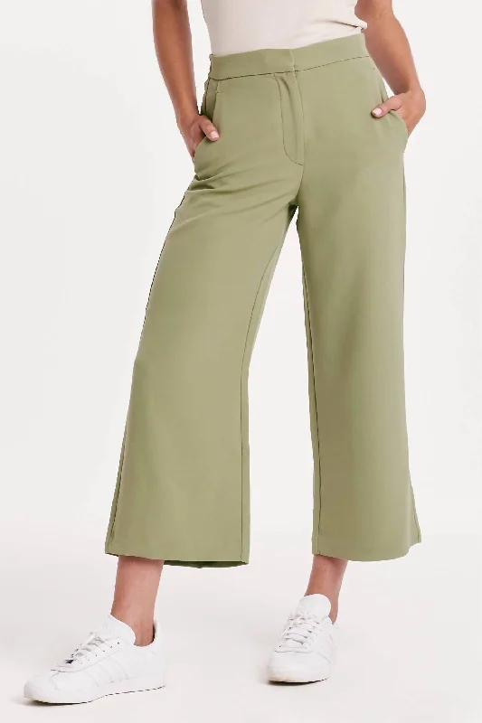Blowout Deals Denali High Rise Wide Leg Cropped Pant In Eucalyptus