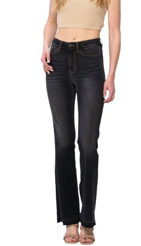 Price Rollback Distressed Denim Jeans In Black