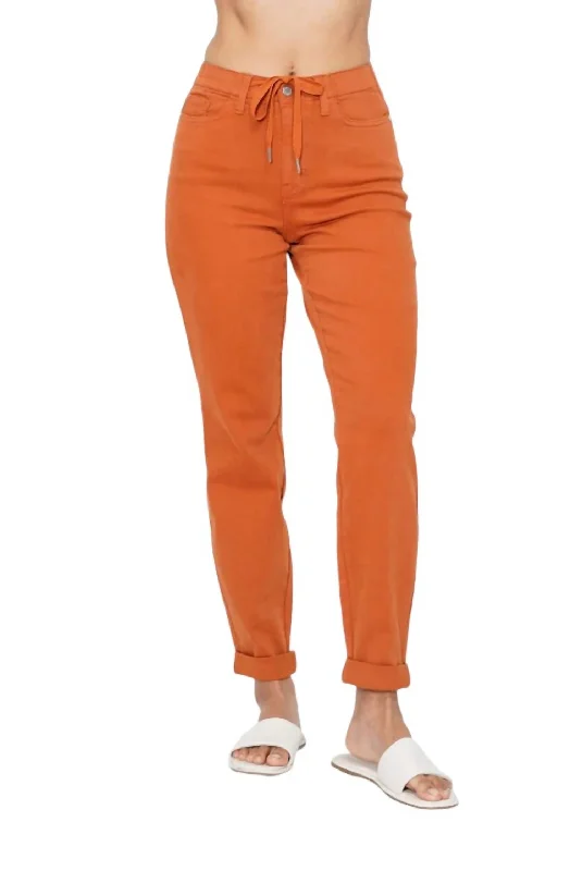 Daily Deals Double Cuff Jogger In Auburn Orange