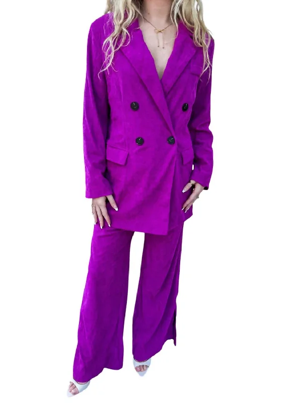 Midnight Madness Empire Wide Leg Pants In Purple