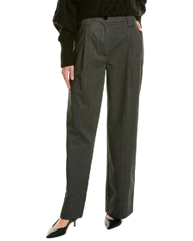 Final Markdown GANNI Pleated Wool-Blend Pant