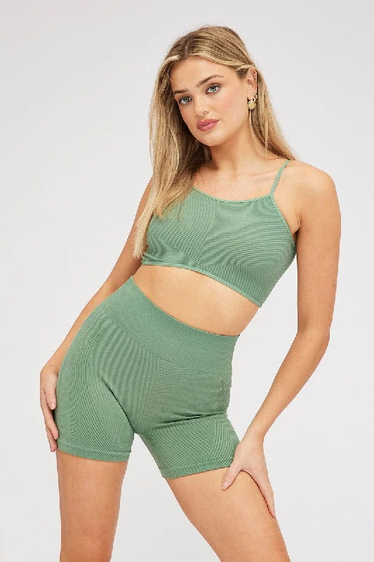 Referral Discount Green Bralette Seamless