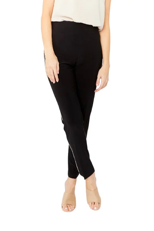 Steals and Deals High-Waisted Casual Pants In Black /beige
