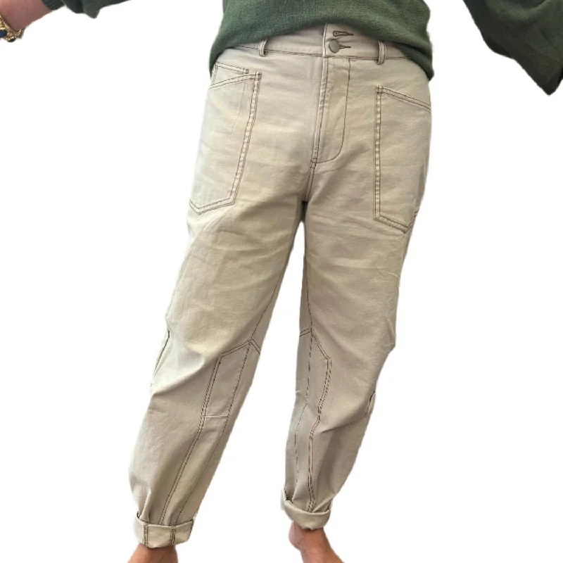 Savings Galore High Waisted Pants In Ecru