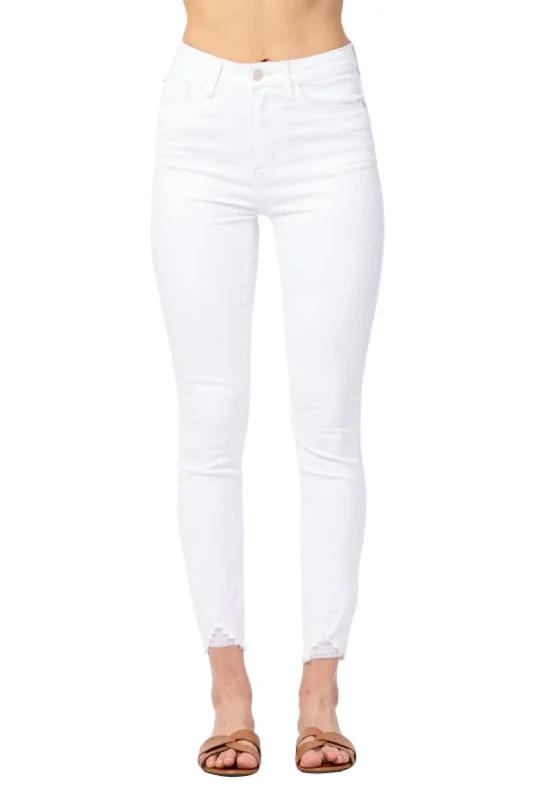 Discount Deals High Waisted Skinny Jeans In White