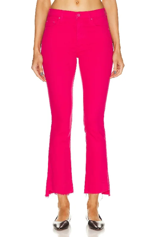 Quick Sale Insider Crop Step Fray Jeans In Raspberry Sorbet