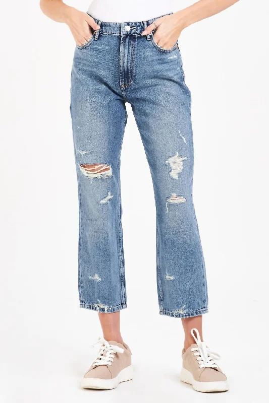 Mega Deal Jodi Super High Rise Cropped Straight Jean In Elm Grove