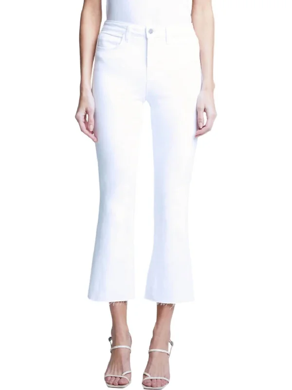 Clearance Sale Kendra Crop Flare Jeans In Blanc