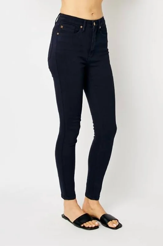 Holiday Sale Midnight Navy Blue Jeans Tummy Control