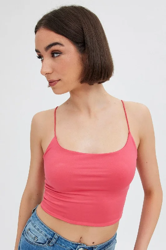 Exclusive Preview Red Crop Singlet Top