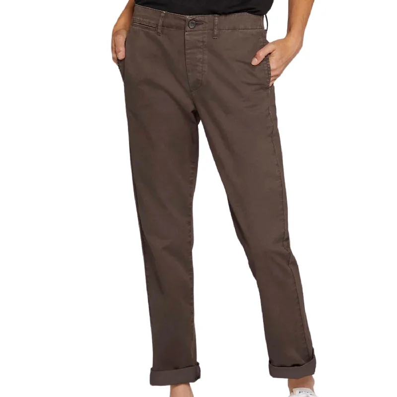 Get It Before It’s Gone The Captain Trouser In Brown Gravel