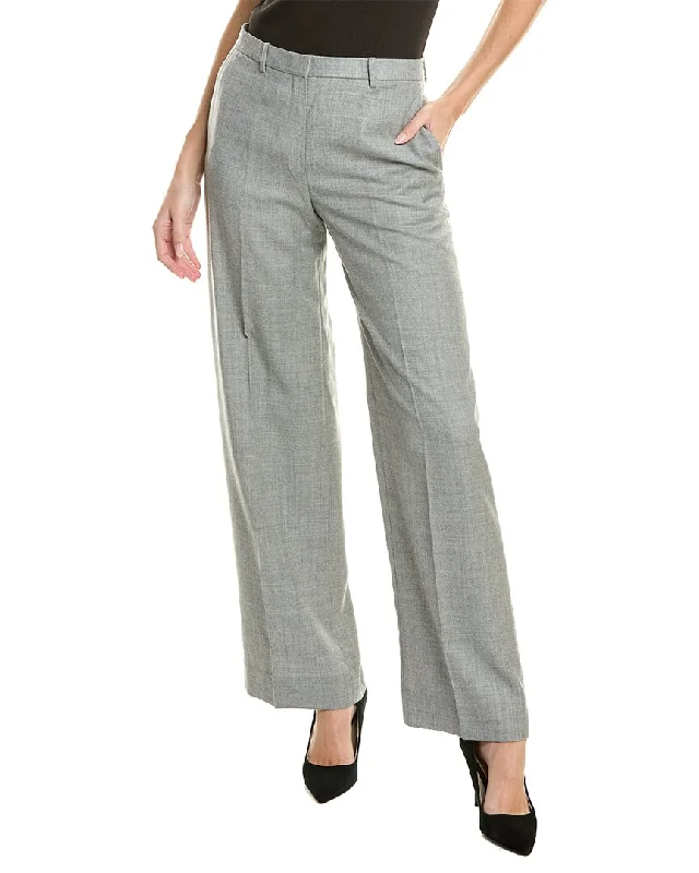 Stock Clearance Theory Wool Wide Trouser