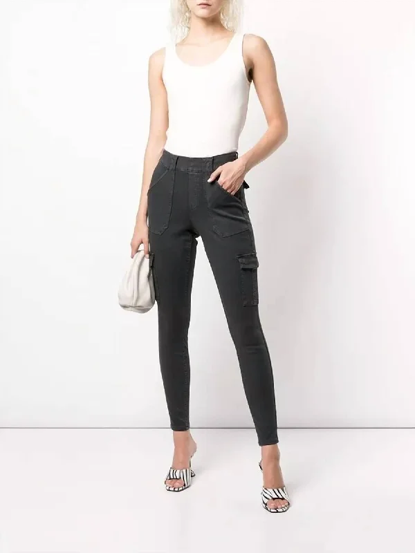 Discount Deals Twill Ankle Cargo Pant In Washed Black