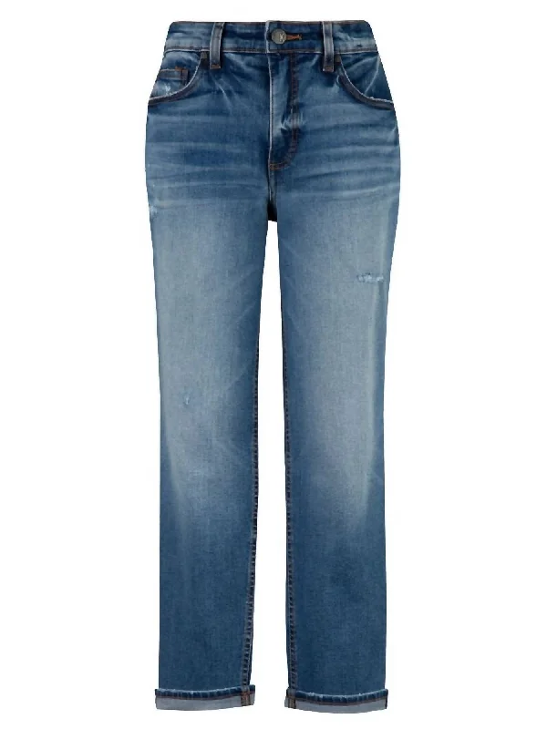 Price Fest Women's Rachael High Rise Fab Ab Mom Jeans In Denim Blue