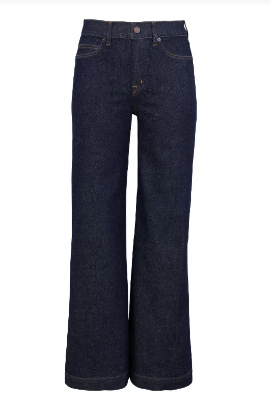 Members Only Women's Wide Leg Denim Jeans In Raw Indigo