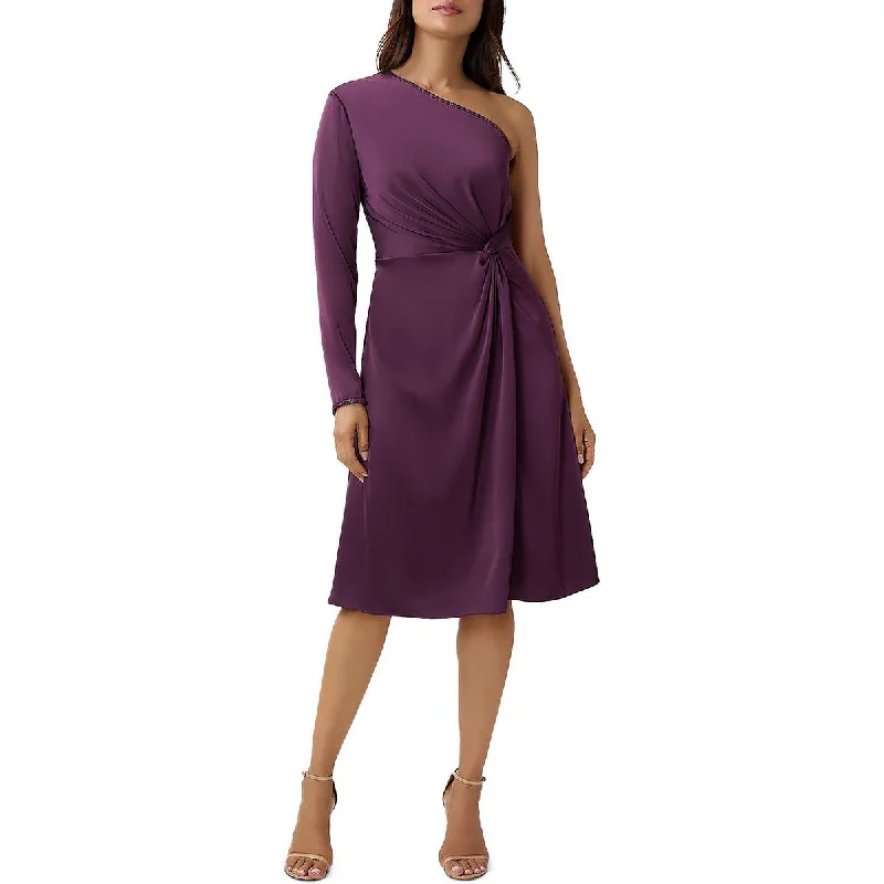 Clearance Event Aidan Mattox Womens Twist Front Midi Cocktail and Party Dress