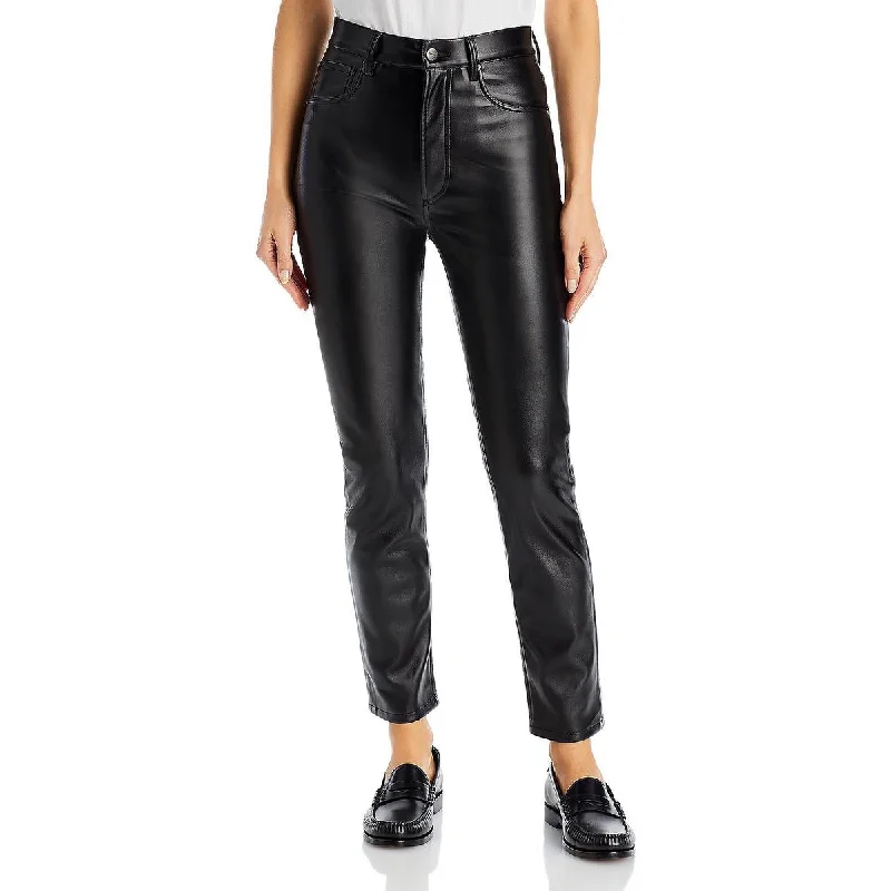 YEAR-End Sale Anine Bing Womens Sonya Faux Leather Shimmer Skinny Pants