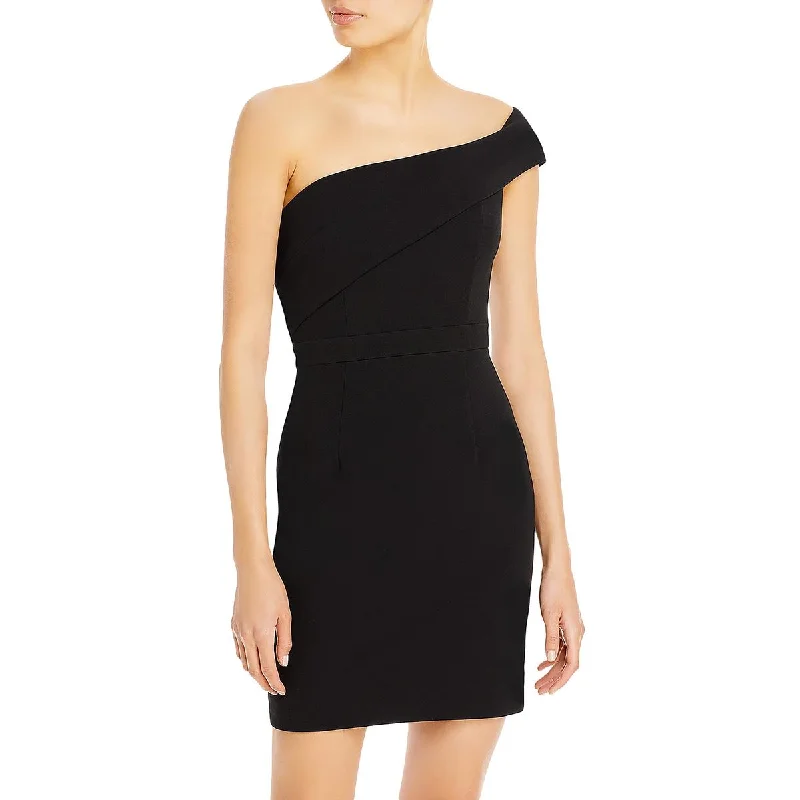 Weekend Flash Sale Aqua Womens Knit One Shoulder Sheath Dress