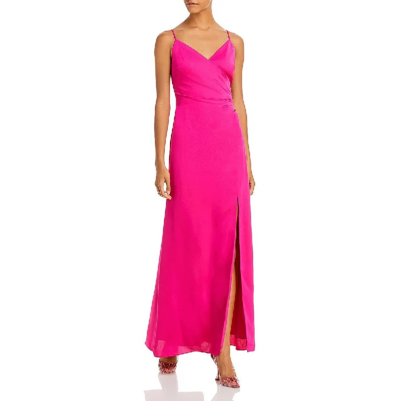 Online Exclusive Aqua Womens Tie Back Split Hem Maxi Dress