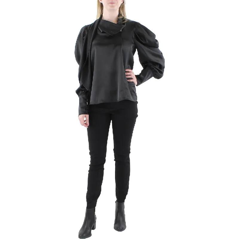 Exclusive Savings Beulah Womens Juniors Drapey Puff Sleeve Blouse