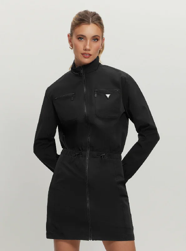Today’s Deal Black Aurelie Full Zip Mini Dress