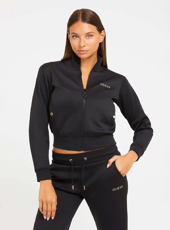 Final Sale Black Crop Active Jumper