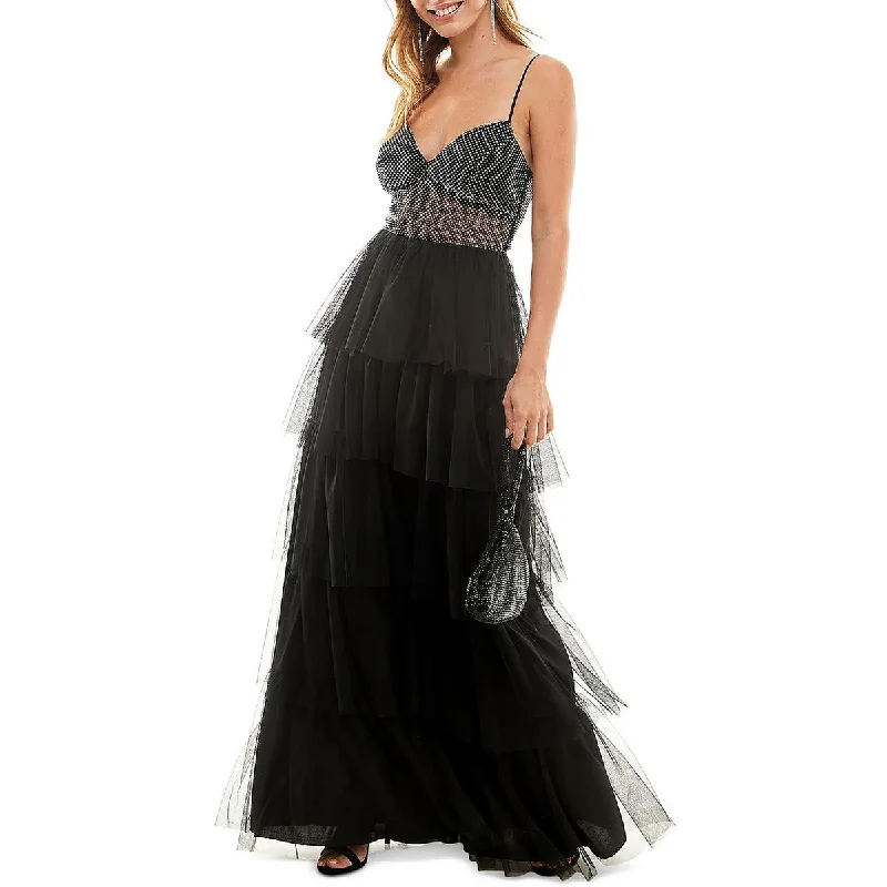 Buy Now City Studios Womens Juniors Embellished Tiered Evening Dress