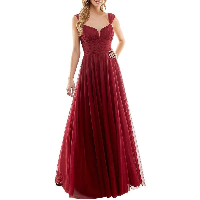 Super Savings City Studio Womens Juniors Emma Mesh Padded Bust Evening Dress