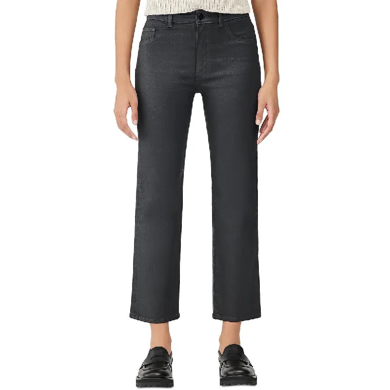Can't Miss DL1961 Womens Patti Coated High Rise Straight Leg Jeans