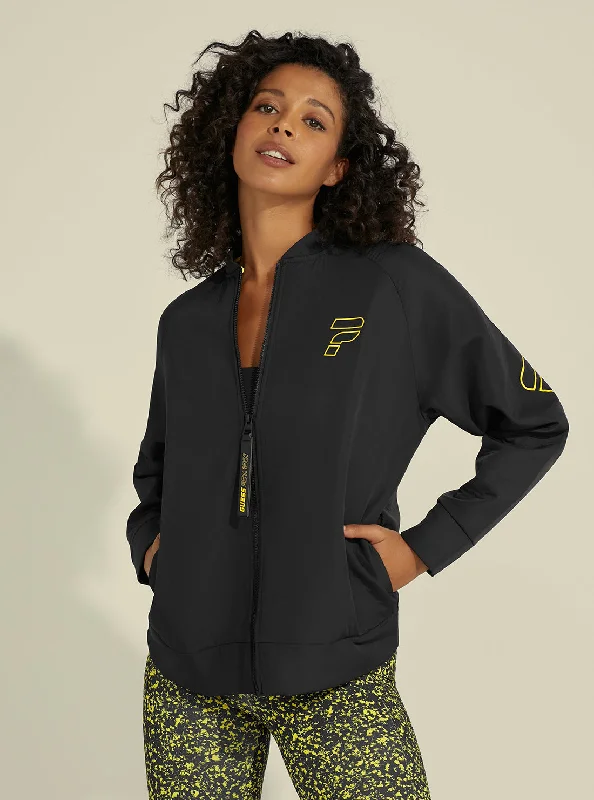 Hurry In Eco Black Cathryn Zip Active Jacket