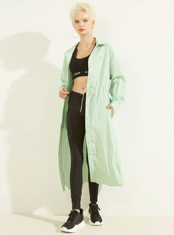 Early Access Green Alanna Active Longline Jacket