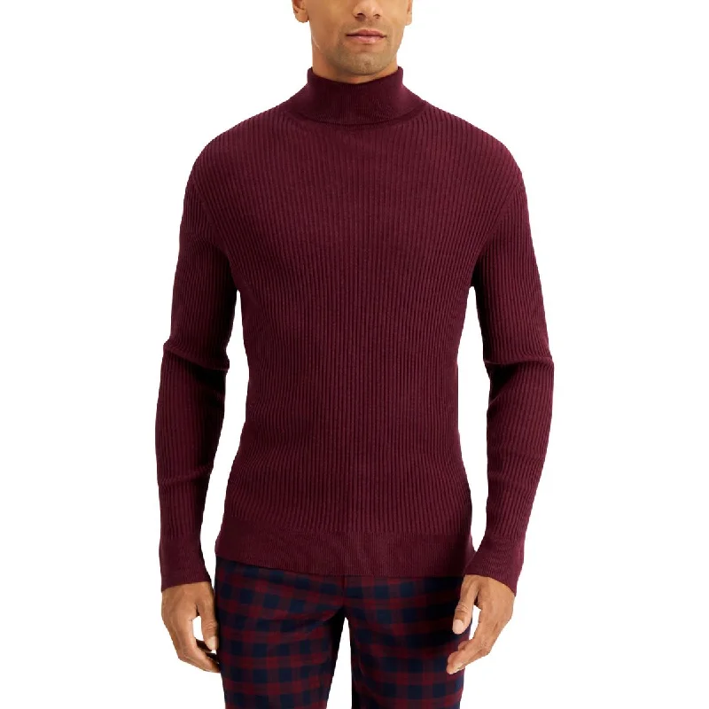 Daily Deals INC Mens Ribbed Long Sleeve Turtleneck Sweater
