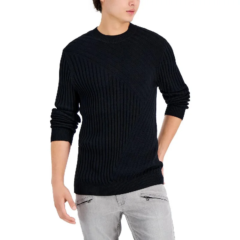 Steals and Deals INC Mens Tucker Cotton Ribbed Crewneck Sweater