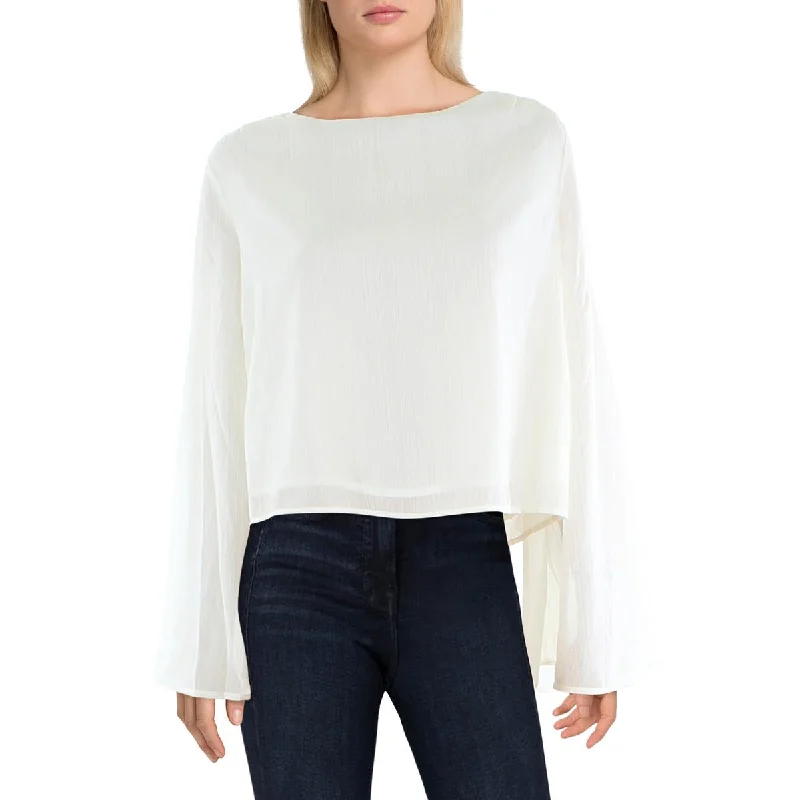 Mega Sale Jessica Simpson Womens Monique Shimmer Crewneck Blouse