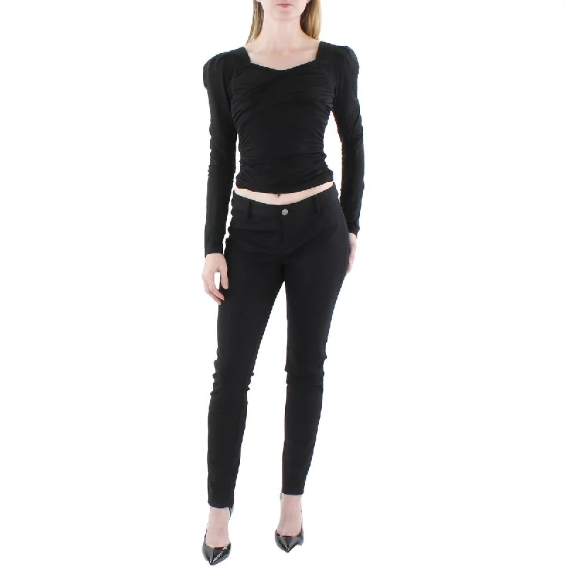 Factory Direct Sale Lea & Viola Womens Ruched Fitted Pullover Top