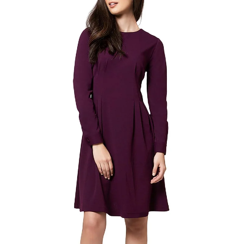 Warehouse Sale Leota Womens Lara Pleated Midi Fit & Flare Dress