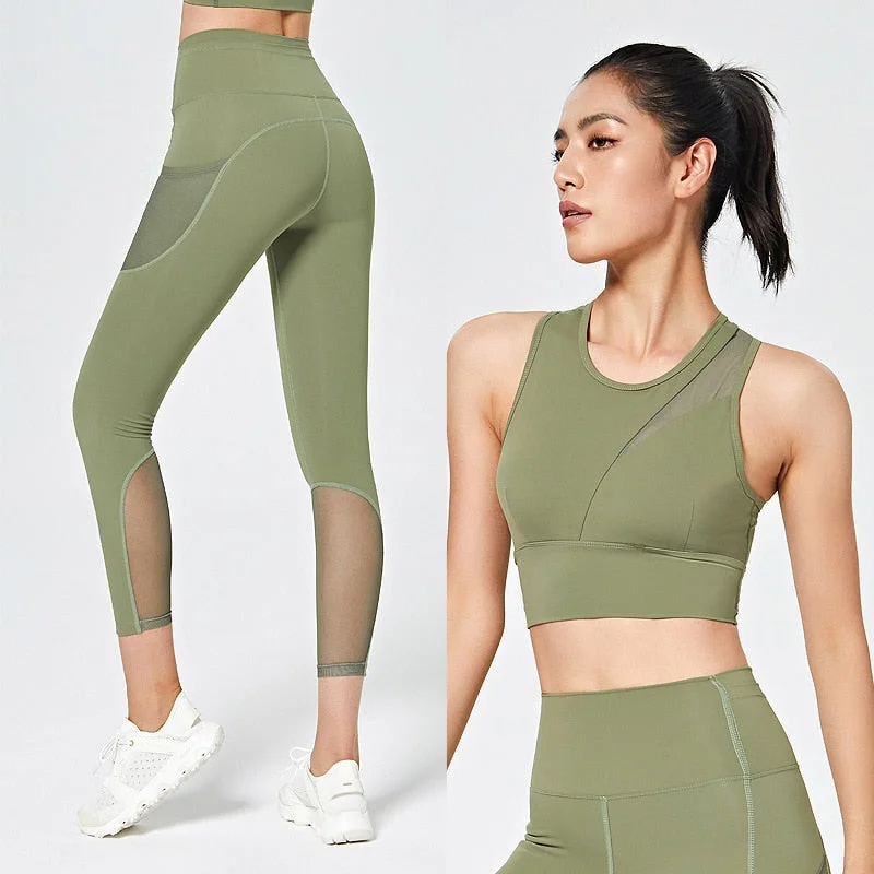 Midnight Madness Mesh yoga clothing suit