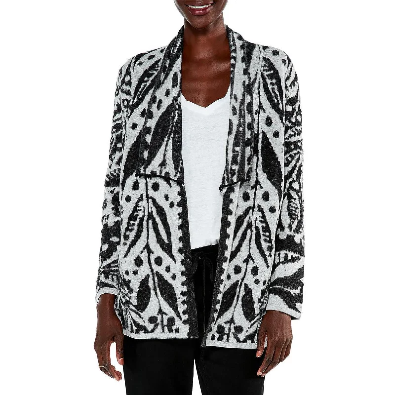 Online Only Nic + Zoe Womens Here And There Pattern Knit Cardigan Sweater
