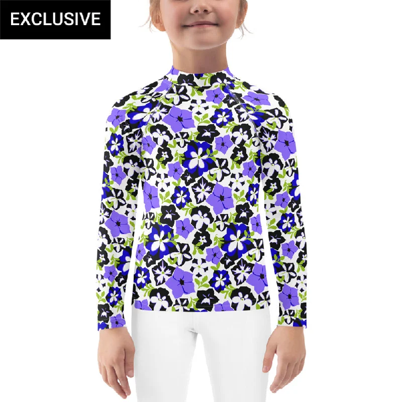 Price Reduction Petunias Kids Rash Guard (POD)
