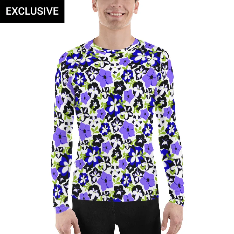Now or Never Petunias Unisex Rash Guard (POD)