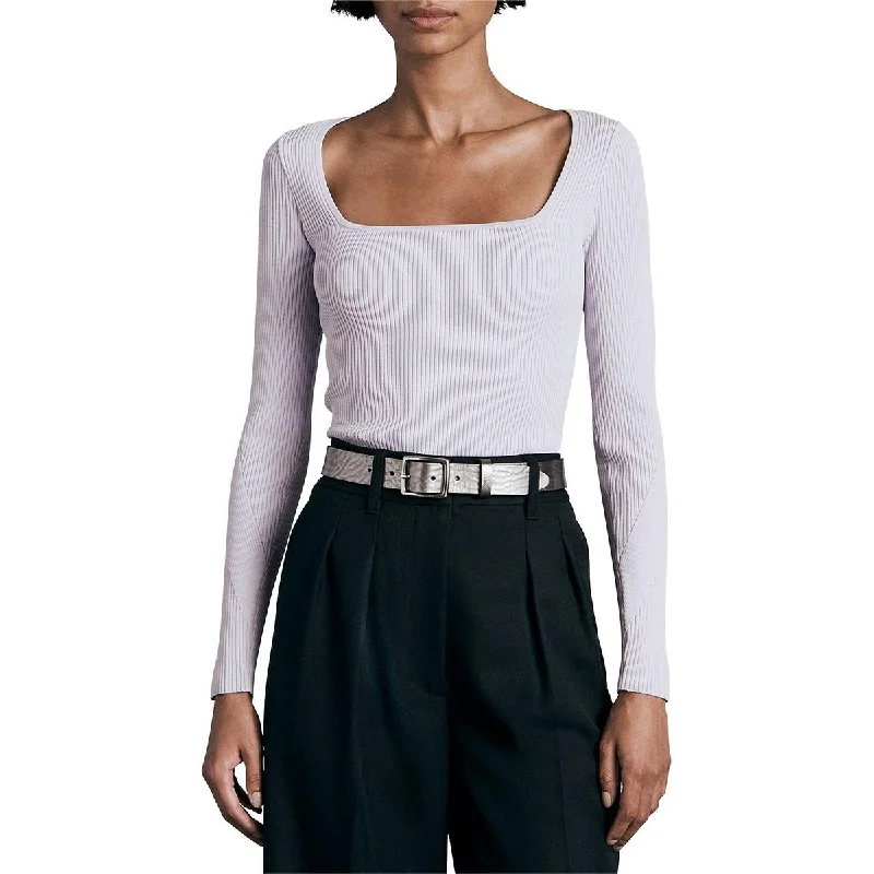 Price Cut Rag & Bone Womens Asher Fitted Square Neck Pullover Sweater