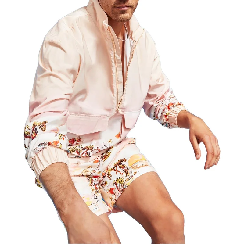Sneak Peek Sale Royalty By Maluma Mens Printed Relaxed Fit 3/4 Zip Pullover